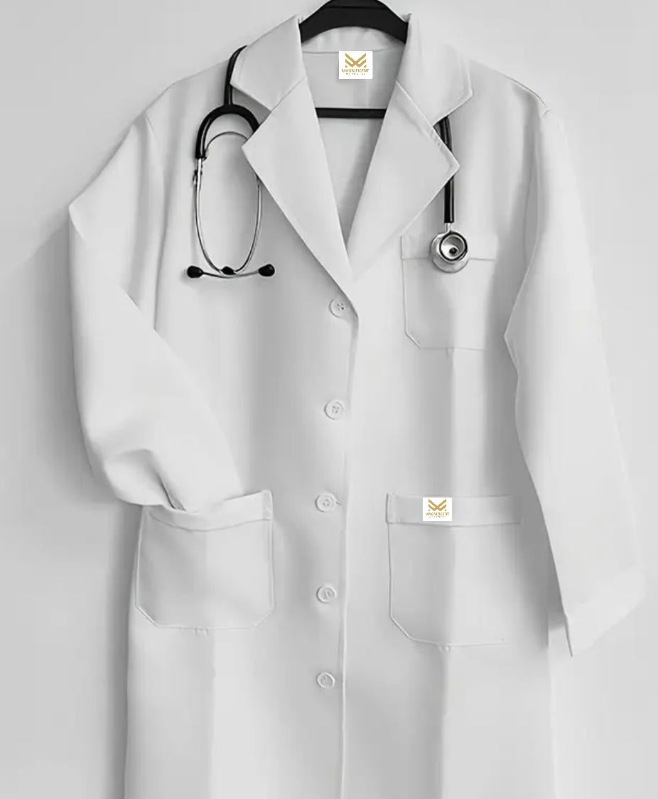 Mags™ White Clinical Coat- Professional & Timeless