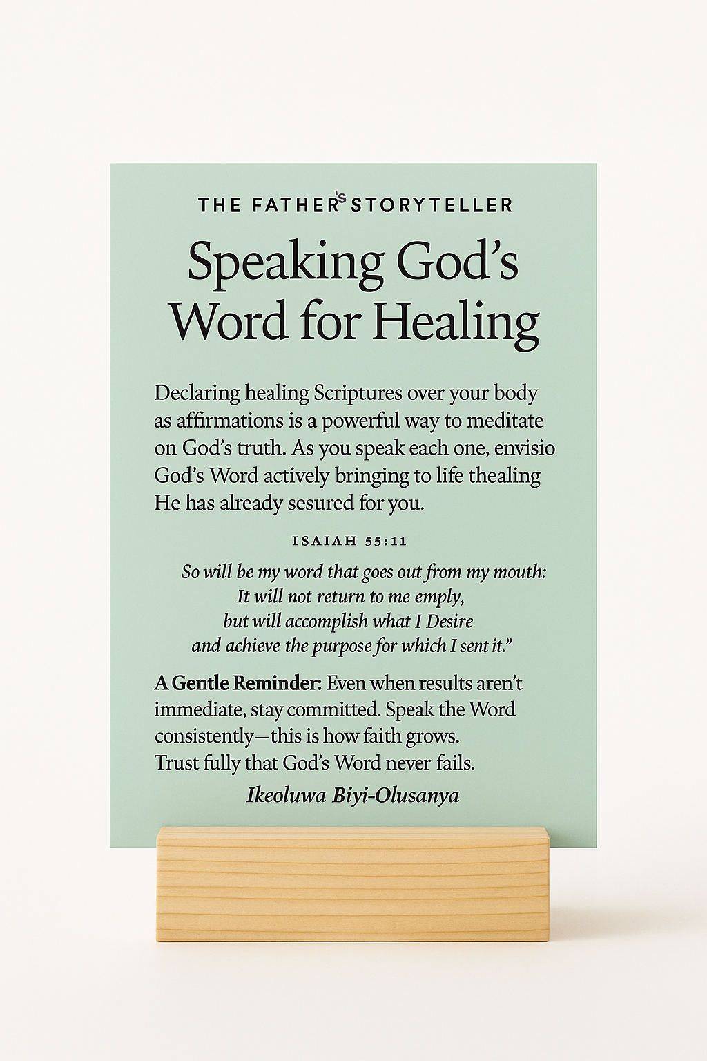 Manifest( affirmation  cards on health and wholeness
