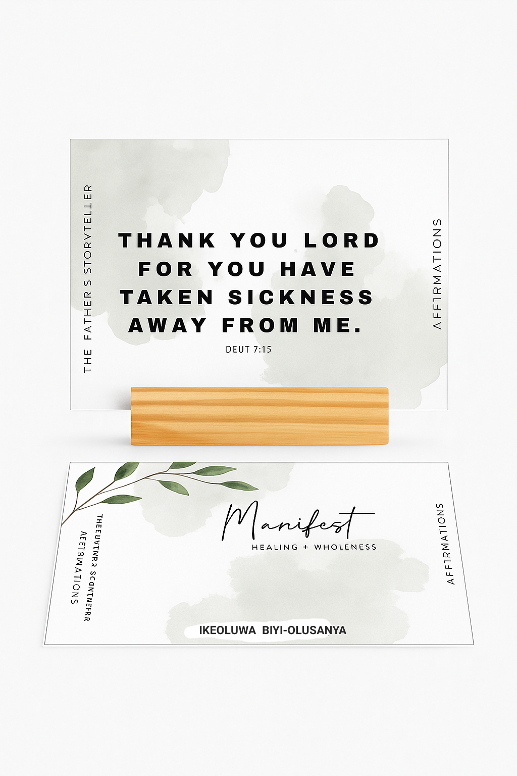 Manifest( affirmation  cards on health and wholeness